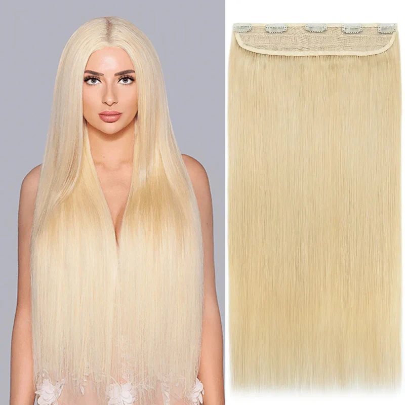 kf-A1ac6e85b2bf54570867cecb8c8ae7b58Y-613-Clips-In-Hair-Extensions-Human-Hair-Color-Blonde-Straight-Natural-Hair-Extensions-Feel-Soft